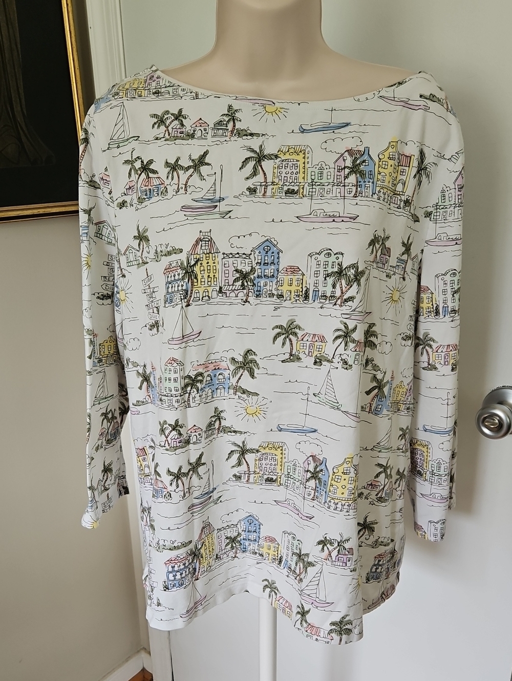 Talbots Coastal, Vacation, Island Top Size XL
